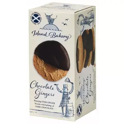 Biscuits au gingembre recouverts de chocolat noir Island Bakery