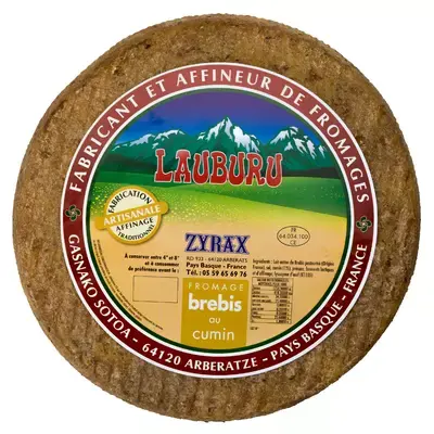 Tomme de brebis au cumin 6,5 kg - LAUBURU-ZYRAX