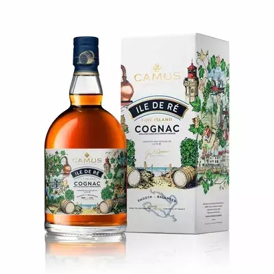 COGNAC CAMUS Île de Ré Fine Island Nouveau Pack avec coffret - 70cl 40° - Maison Indépendante Depuis 1863