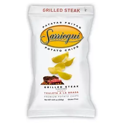 Chips de pomme de terre Premium Saveur Côte de boeuf Grillée Sarriegui