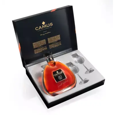 COGNAC CAMUS XO ELÉGANCE - Cognac AOP + 2 verres - Coffret cadeau