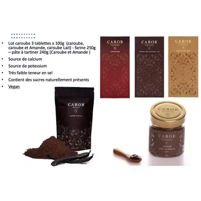 Lot découverte Caroube Carob Word