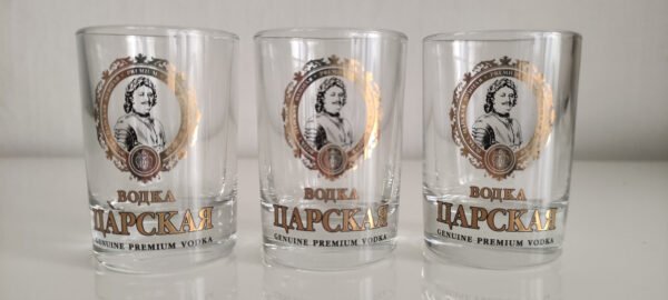 Pack de 3 shooters à Vodka dorée à l' or fin