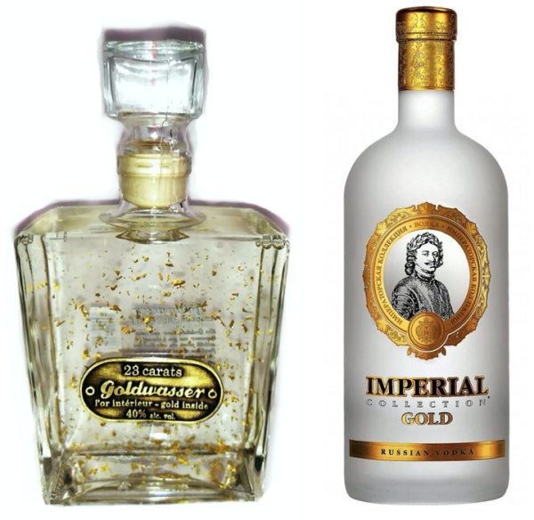 Lot Vodka Goldwasser et Imperial Collection Gold