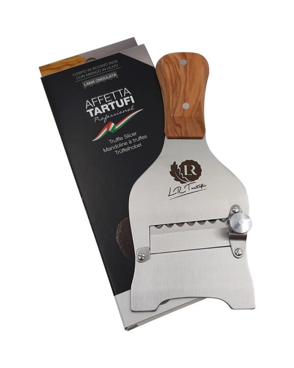Mandoline pour truffes manche en olivier lame ondulé - LR Tartufi