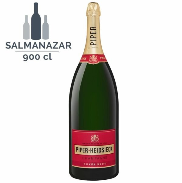 Champagne PIPER-HEIDSIECK AVEC CAISSE BOIS, CUVÉE BRUT CHAMPAGNE AOP BLANC - Salmanazar 9 Litres