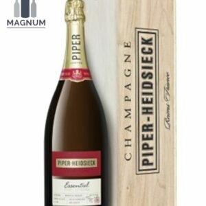 PIPER-HEIDSIECK AVEC CAISSE BOIS, ESSENTIEL CHAMPAGNE AOP BLANC - Magnum 1,5 Litres