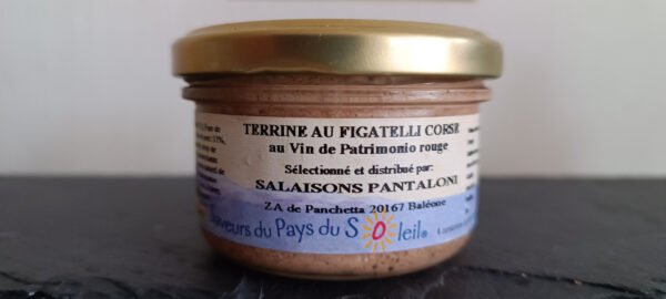 Verrine de figatelli Corse au vin de Patrimonio rouge de 85g Salaisons d'Ucciani