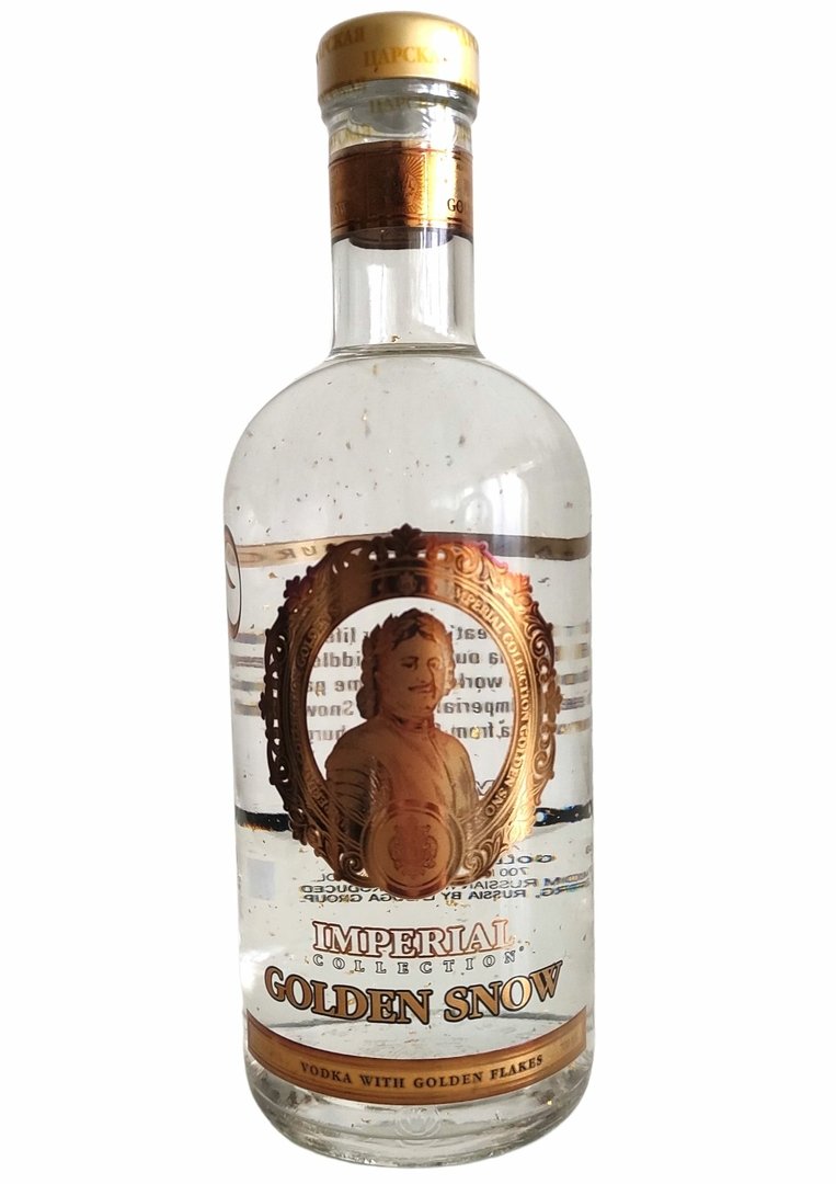 Vodka Russe Imperial Collection Golden Snow avec paillettes d'or