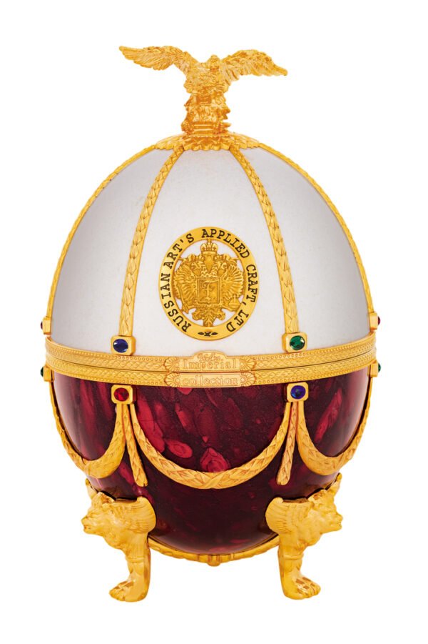 Vodka Impérial Collection Super Premium Oeuf Fabergé blanc et rouge